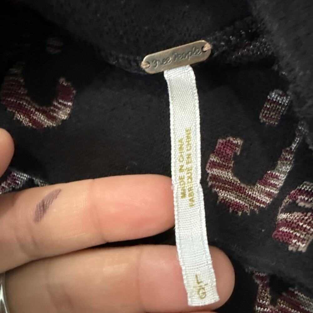 Free People Modern Love Pocket Mini Dress Tunic Mock Neck Sweater Size Large - Picture 6 of 10